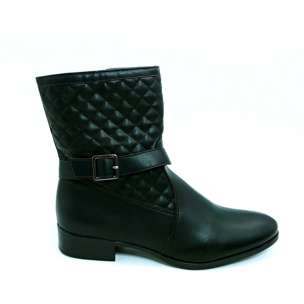 Suzana Santos Shoes Womens Shangai Preto Quilted‎ Ankle Boots Zip Black 9